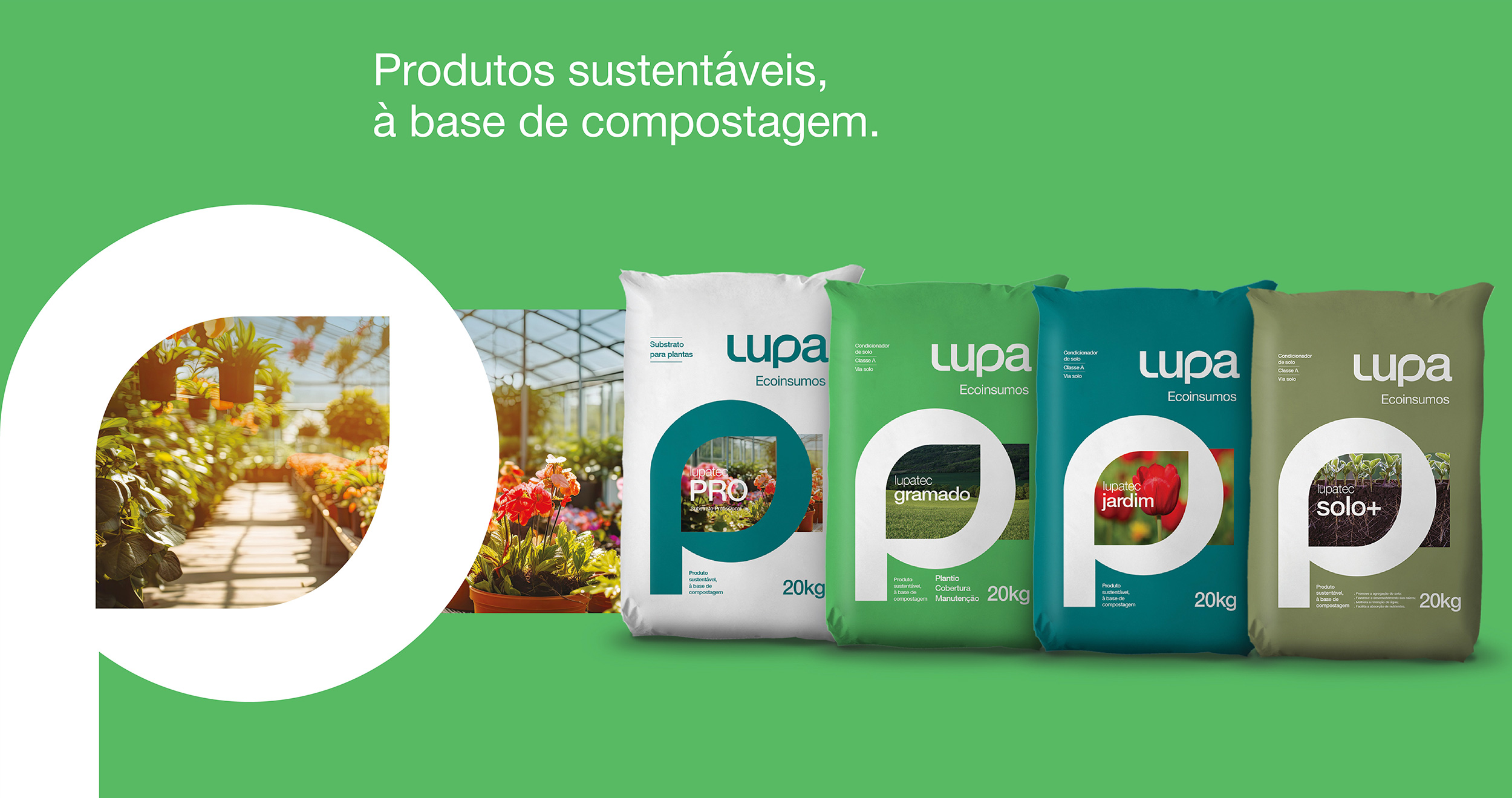 Produtos sustentáveis, à base de compostagem